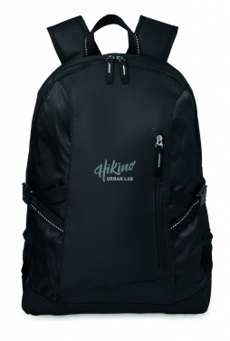 Logo trade promotional giveaways image of: Polyester laptop backpack