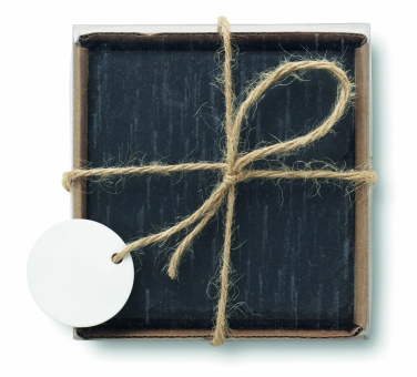 Logo trade promotional item photo of: Slate coasters with EVA bottom