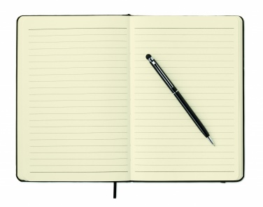 Logo trade promotional products image of: A5 notebook w/stylus 72 lined