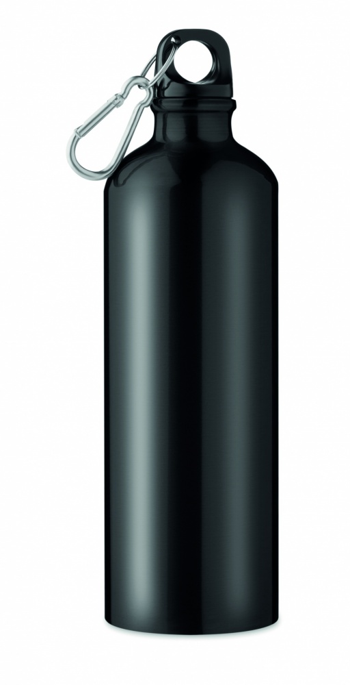 Logo trade promotional gift photo of: Single-walled 750 ml aluminum bottle with a carabiner and customizable printing