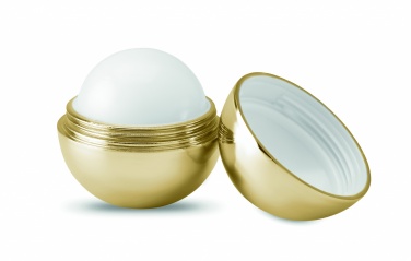 Logo trade promotional merchandise picture of: Round lip balm UV finish