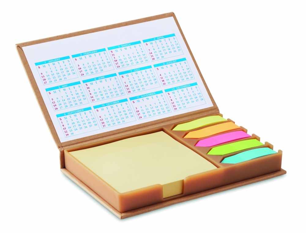 Logo trade promotional merchandise photo of: Desk memo set with calendar