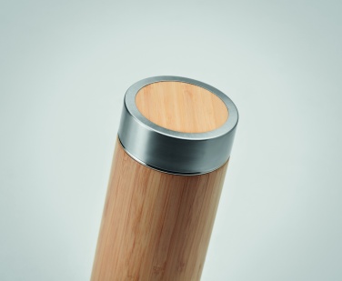 Logo trade corporate gift photo of: Double wall bamboo flask 400ml