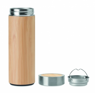 Logo trade promotional product photo of: Double wall bamboo flask 400ml