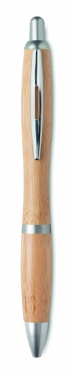 Logo trade promotional giveaway photo of: Ball pen in ABS and bamboo