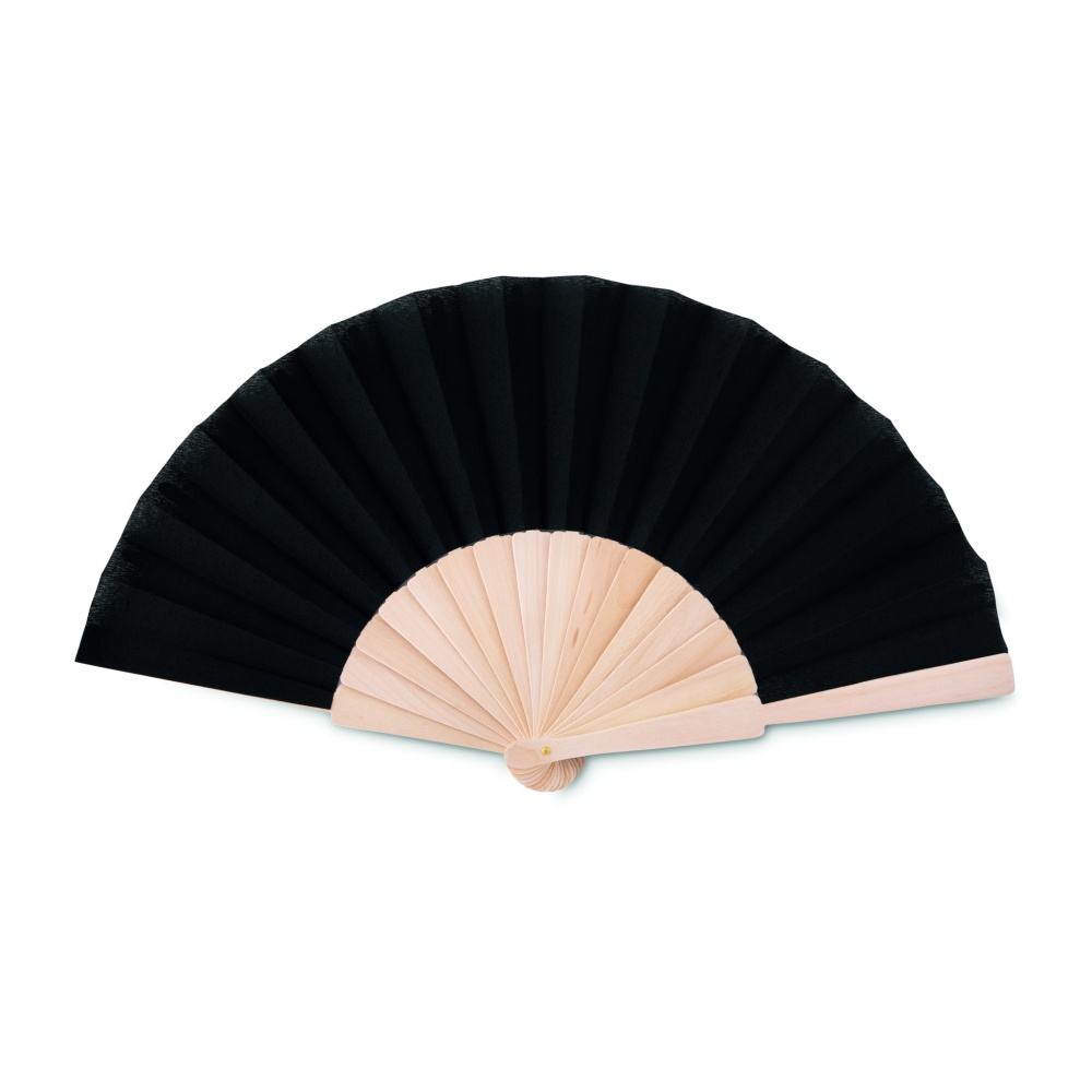 Logo trade promotional merchandise photo of: Manual hand fan wood