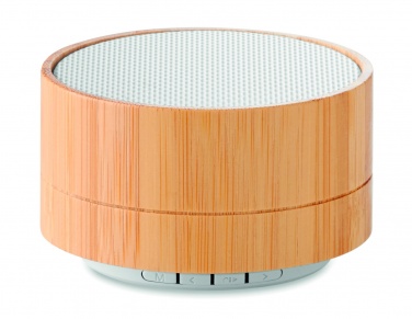 Logo trade promotional gift photo of: 3W Bamboo wireless speaker