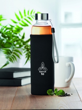 Logo trade promotional giveaway photo of: Single wall glass bottle 500ml