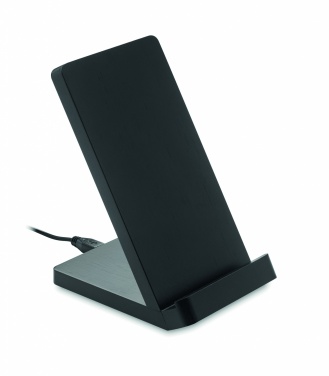 Logo trade promotional item photo of: Bamboo wireless charge stand 5W WIRESTAND