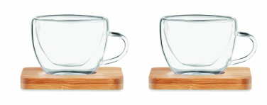 Logo trade promotional products picture of: Set of 2 double wall espresso