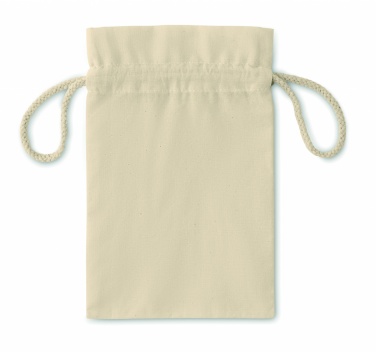 Logo trade promotional gift photo of: Small Cotton draw cord bag