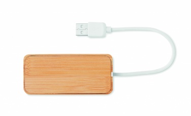 Logo trade promotional merchandise image of: Bamboo USB 3 ports hub