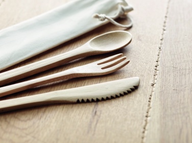 Logotrade promotional giveaway image of: Bamboo cutlery set