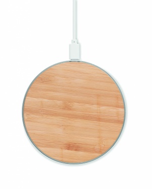 Logotrade promotional merchandise photo of: Bamboo wireless charger 10W DESPAD