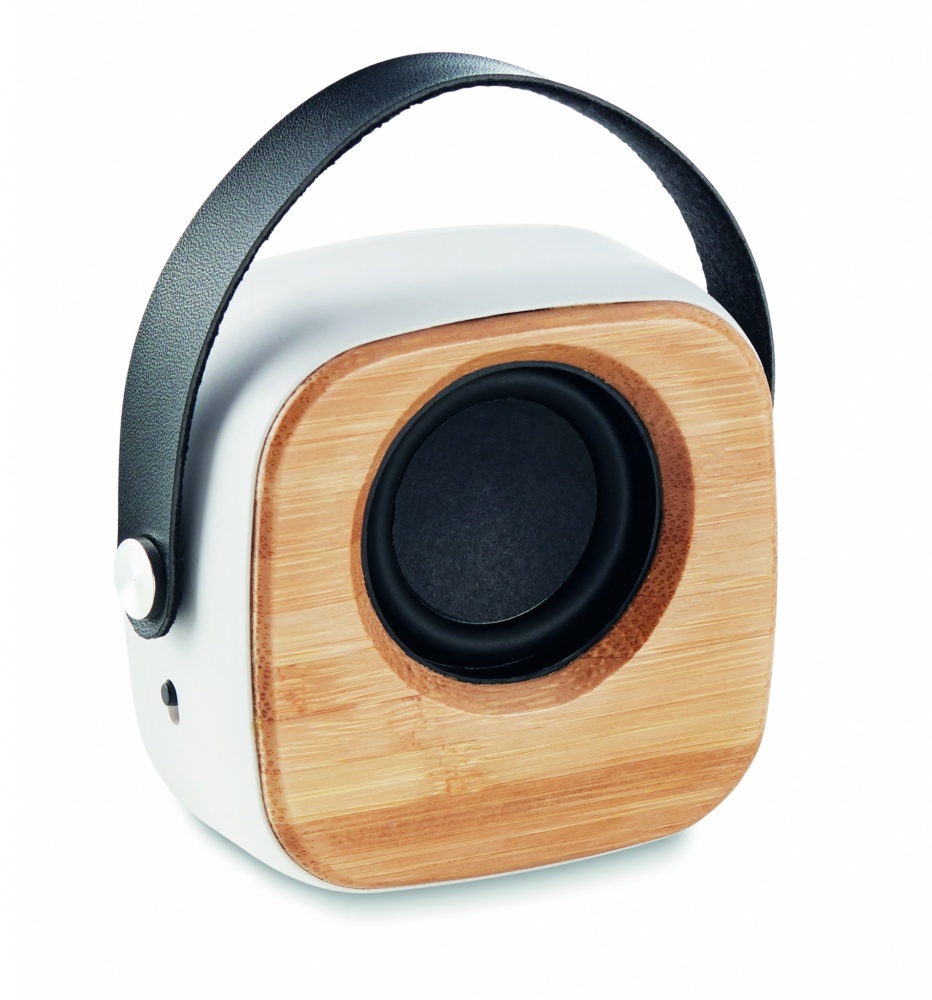 Logo trade promotional gifts picture of: Speaker 3W with bamboo front side