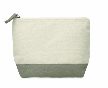 Logo trade promotional gifts image of: Bicolour cotton cosmetic bag