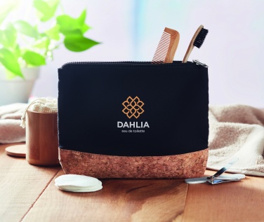 Logotrade promotional product picture of: Cork & cotton cosmetic bag