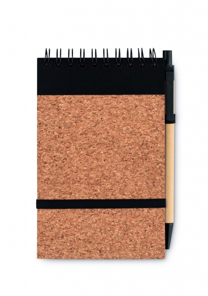 Logo trade advertising products picture of: A6 Cork notepad with pen