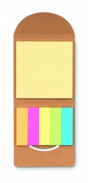 Logo trade advertising products image of: Cork sticky note memo pad