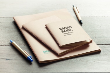 Logo trade advertising products image of: A6 recycled notebook 80 plain