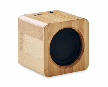 Logo trade advertising products picture of: Bamboo wireless speaker