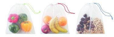 Logo trade promotional products picture of: Set of 3 RPET mesh food bags