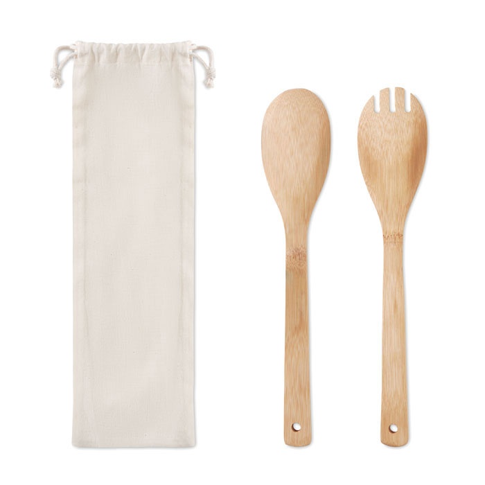 Logotrade advertising products photo of: Set bamboo utensils salad