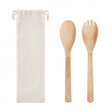 Logotrade promotional item picture of: Set bamboo utensils salad