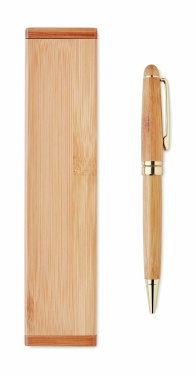 Logotrade promotional merchandise picture of: Bamboo twist ball pen in box