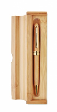 Logo trade promotional items picture of: Bamboo twist ball pen in box