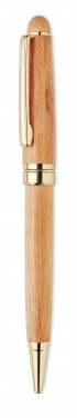 Logo trade promotional items image of: Bamboo twist-action ballpoint pen in a box