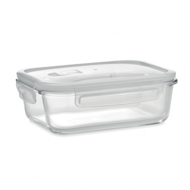 Logo trade promotional giveaways image of: Glass lunchbox & PP lid 900ml