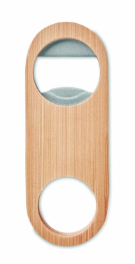 Logotrade promotional merchandise photo of: Oval Bamboo bottle opener VALBAMPER