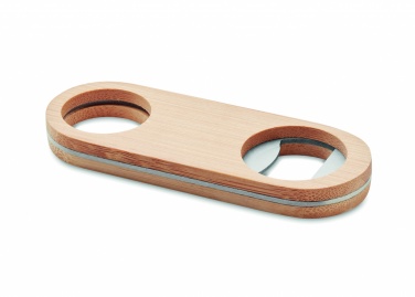 Logo trade promotional merchandise image of: Oval Bamboo bottle opener VALBAMPER