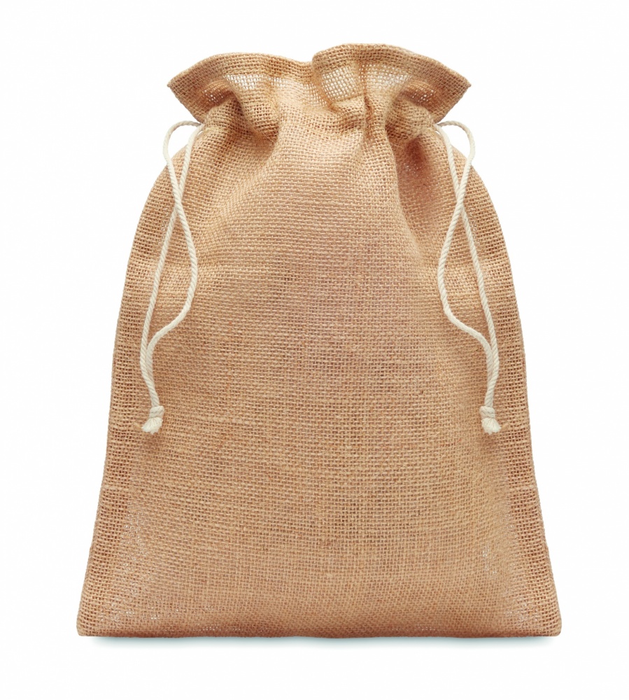 Logotrade business gift image of: Small jute gift bag 14 x 22 cm