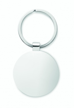 Logo trade promotional product photo of: Round key ring metal bamboo Dobele