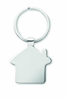 Logo trade advertising product photo of: House key ring metal bamboo