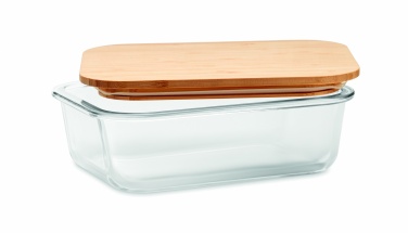 Logo trade business gift photo of: Glass lunchbox with bamboo lid