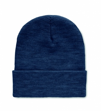 Logo trade promotional products image of: Beanie in RPET with cuff