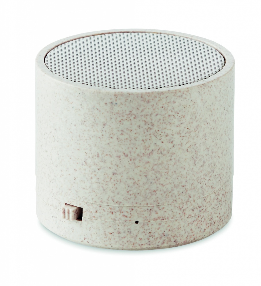 Logo trade advertising products picture of: 3W speaker in wheat straw/ABS