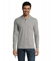 PERFECT LSL MEN POLO 180, Grey Melange 2