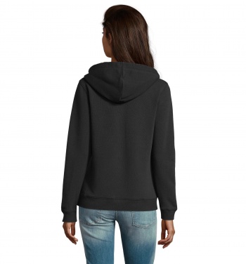 Logotrade promotional gift image of: SPIKE WOMEN ZIP HOOD SWEAT