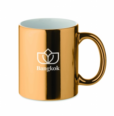 Logo trade business gift photo of: Ceramic mug metallic 300 ml