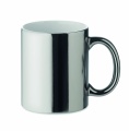 Ceramic mug metallic 300 ml, Shiny Silver