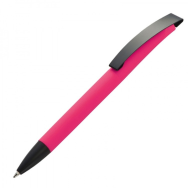 Logo trade promotional giveaways picture of: Metal ballpen soft touch BRESCIA