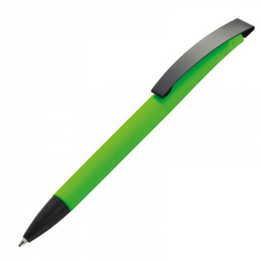 Logo trade advertising products image of: Metal ballpen soft touch BRESCIA