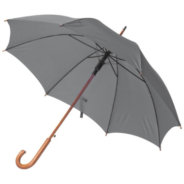 Logo trade corporate gifts image of: Wooden automatic umbrella NANCY