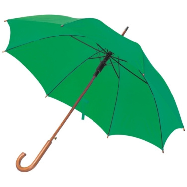 Logo trade promotional giveaway photo of: Wooden automatic umbrella NANCY