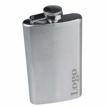 Logo trade promotional items image of: Stainless steel hip flask FRESNO 104 ml