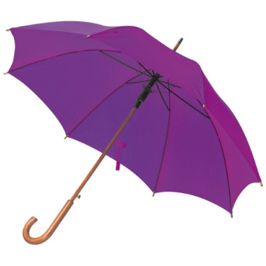 Logo trade promotional merchandise photo of: Wooden automatic umbrella NANCY